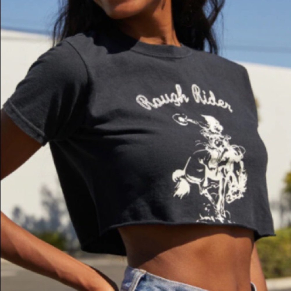 Rough Rider Black CropTop by Brandy Melville
